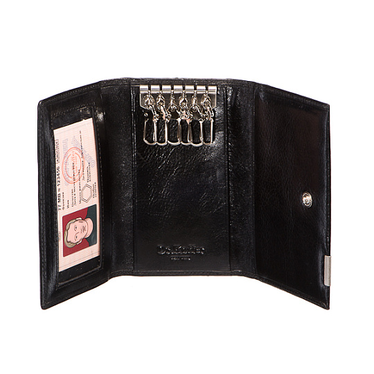 Черная ключница с карманом для мелочей Dr.Koffer X510134-54-04