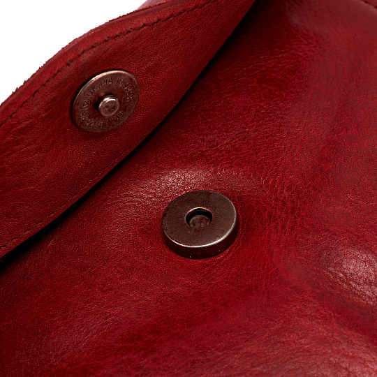 Сумка через плечо Dr.Koffer из натуральной кожи красная