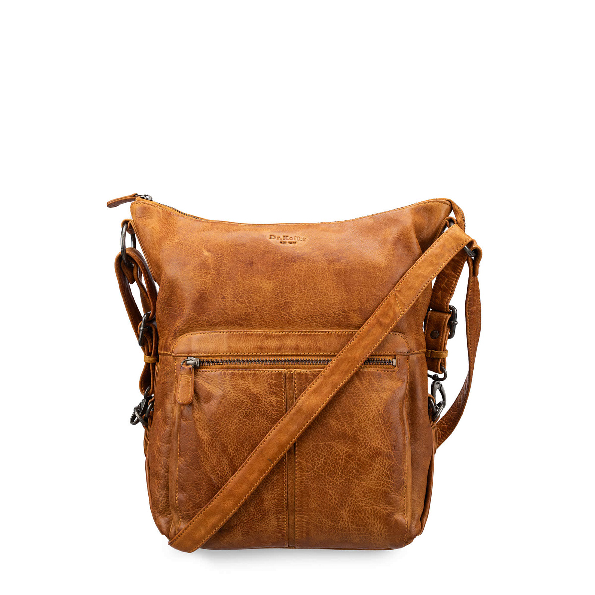 Сумка через плечо Dr.Koffer из натуральной кожи коричневая