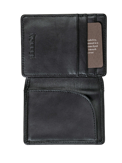 Визитница Dr.Koffer из натуральной кожи черная