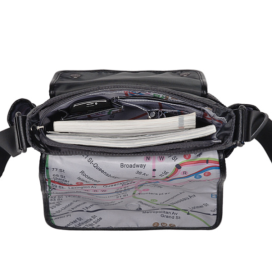 Сумка через плечо Dr.Koffer из нейлона и натуральной кожи