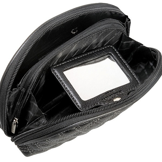 Косметичка Dr.Koffer из натуральной кожи черная