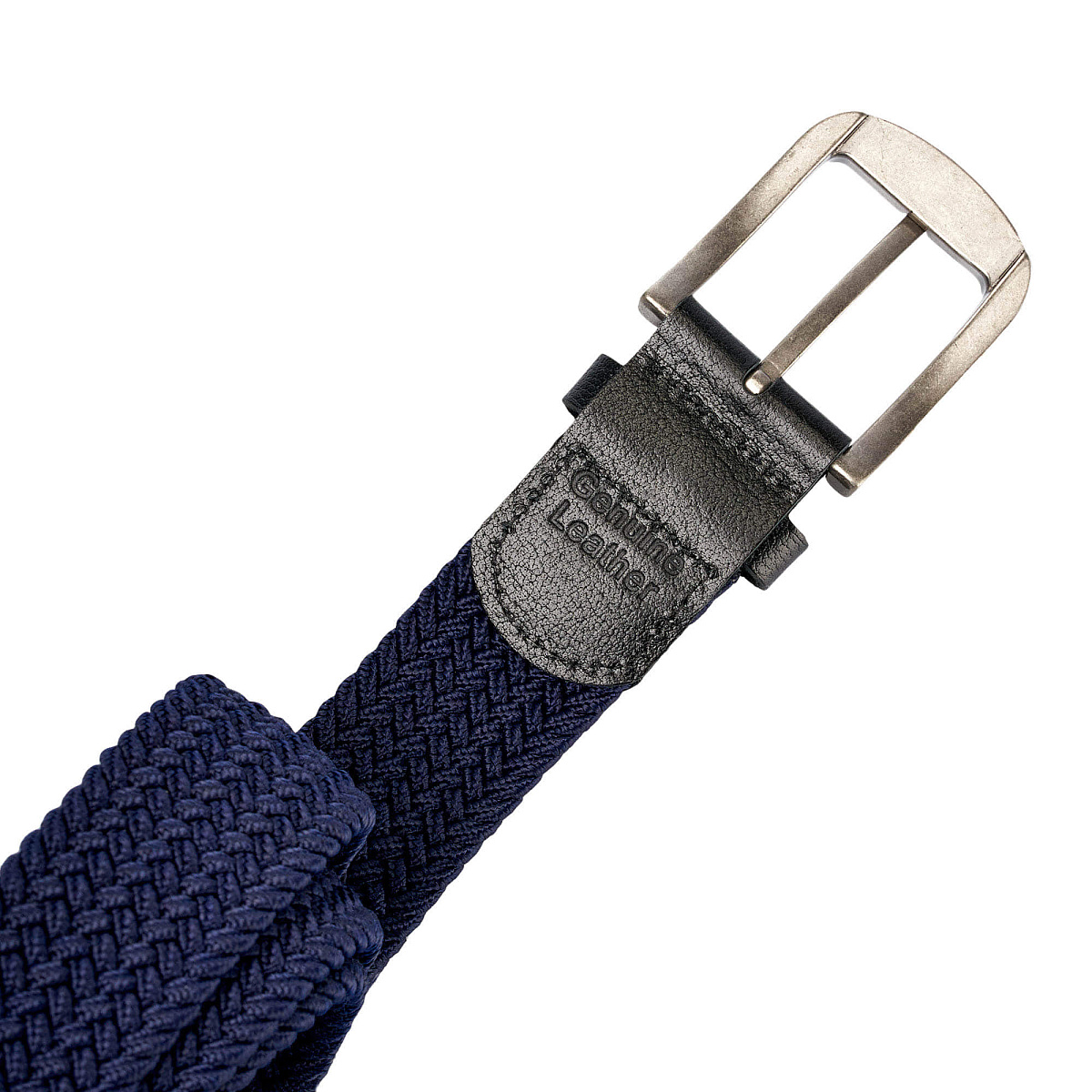 Ремень Dr.Koffer из натуральной кожи и текстиля синий