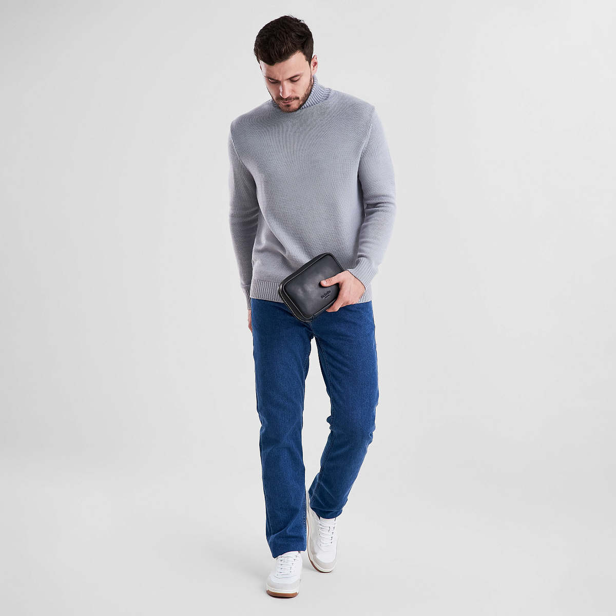 Несессер Dr. Koffer из натуральной кожи черный