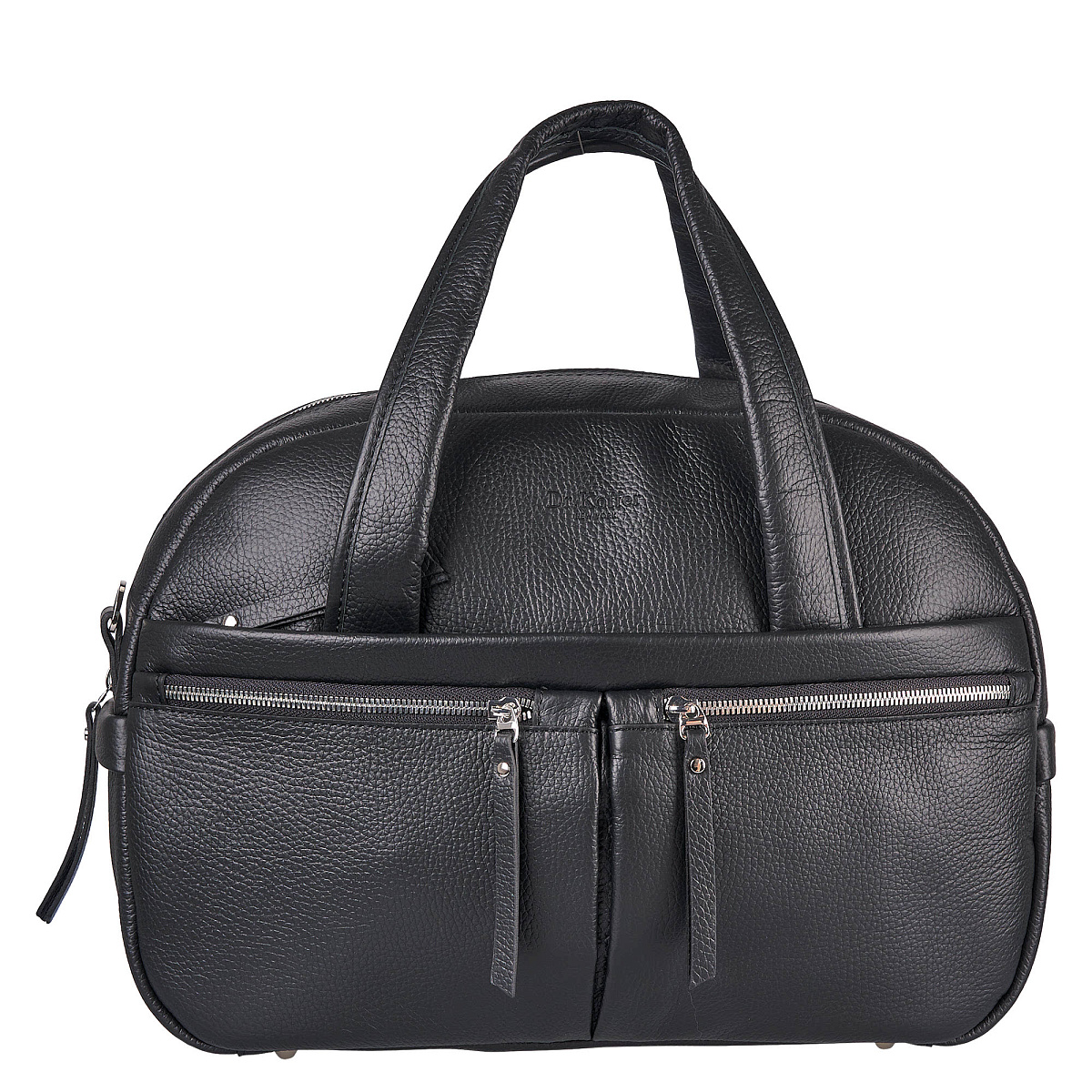 Сумка дорожная Dr.Koffer из натуральной кожи черная