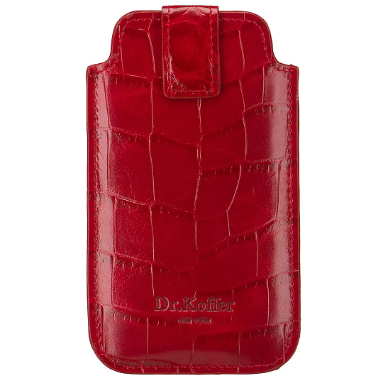 Кожаный красный чехол для iPhone с рельефной поверхностью Dr.Koffer X510368-201-12