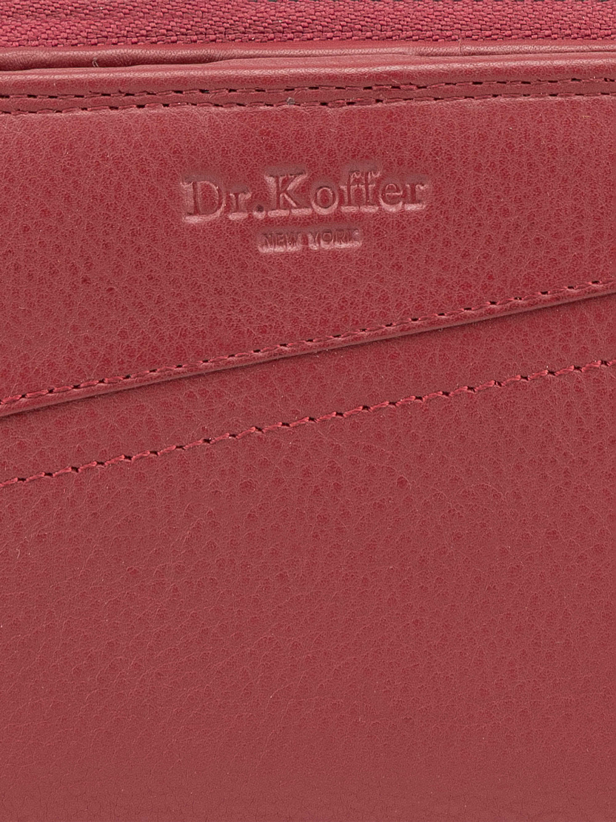 Портмоне Dr.Koffer из натуральной кожи бордовое