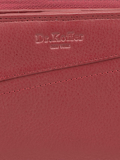 Портмоне Dr.Koffer из натуральной кожи бордовое