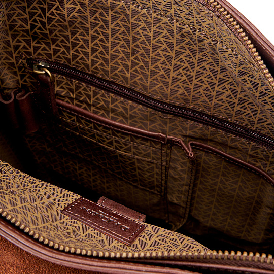 Рюкзак Dr.Koffer из натуральной кожи темно-коричневый