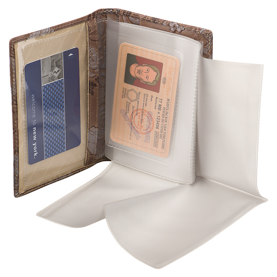 Обложка для паспорта/автодок из натуральной кожи Dr. Koffer