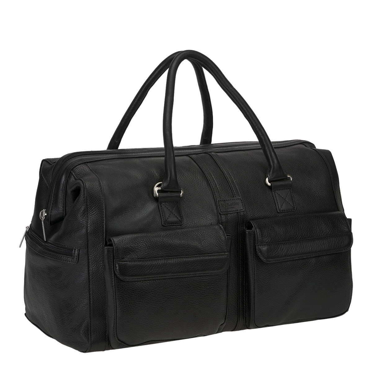 Сумка дорожная саквояж Dr.Koffer из натуральной кожи черный