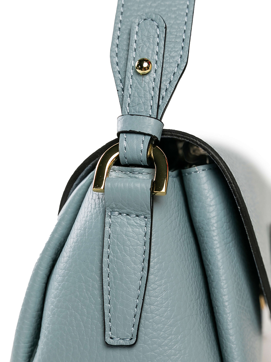 Женская сумка Dr. Koffer из натуральной кожи голубая