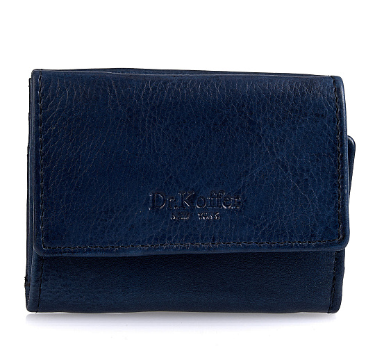 Портмоне Dr.Koffer из натуральной кожи синее