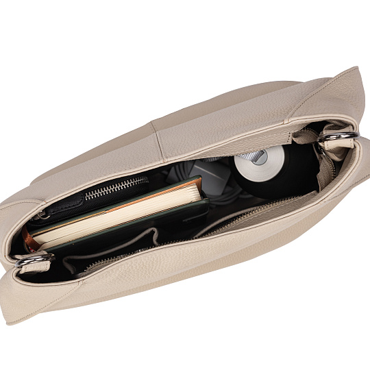 Женская сумка Dr.Koffer из натуральной кожи бежевая