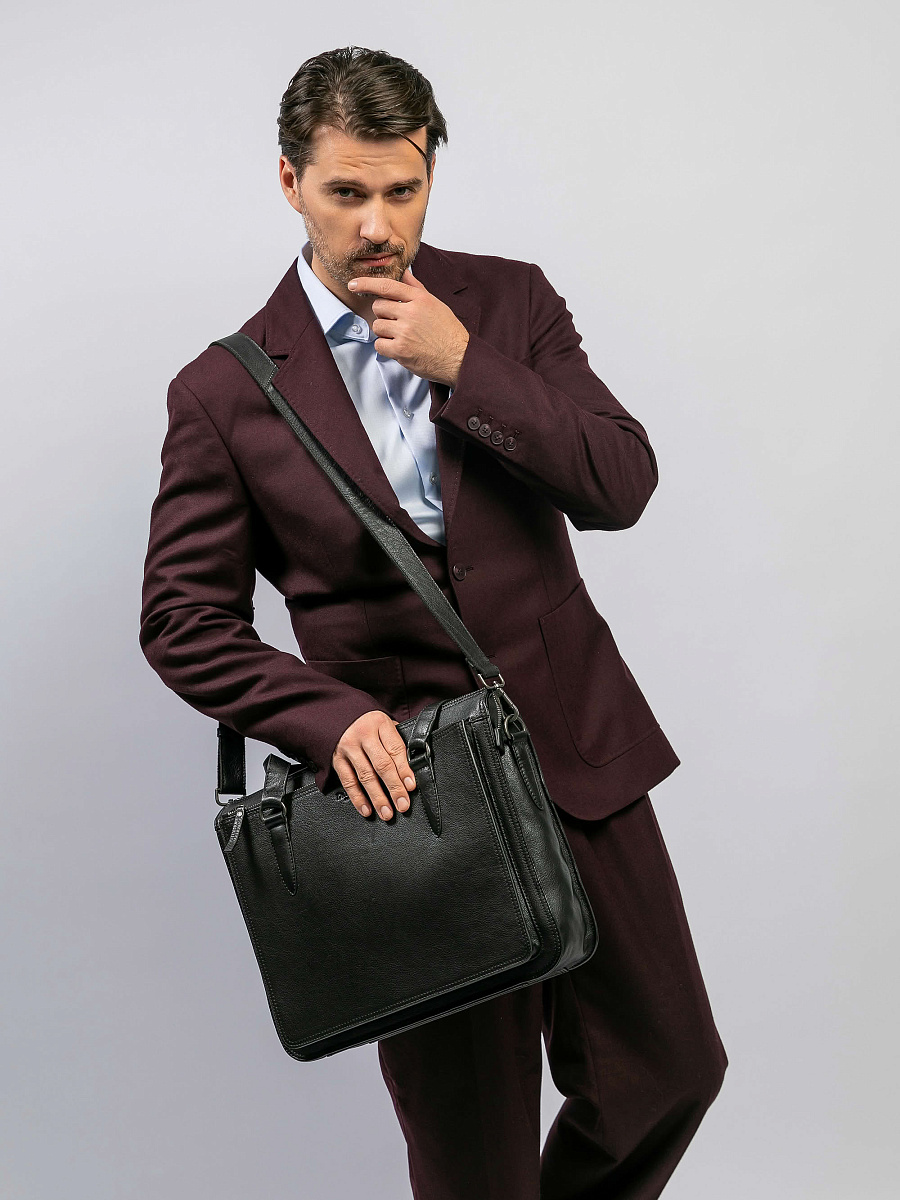 Женская сумка Dr.Koffer из натуральной кожи черная