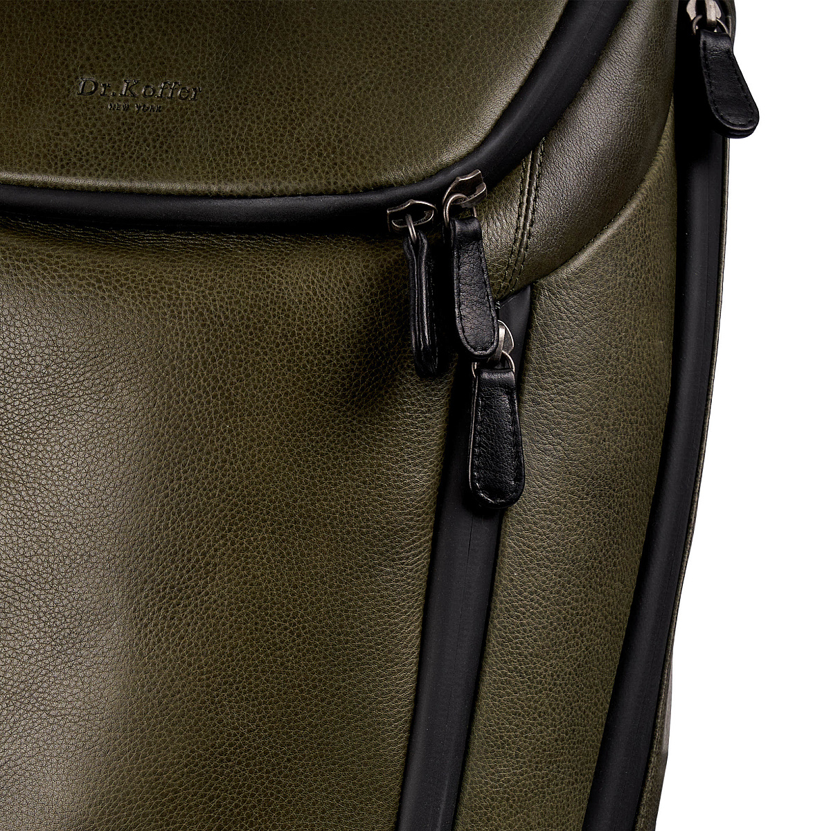 Рюкзак Dr.Koffer из натуральной кожи зеленый
