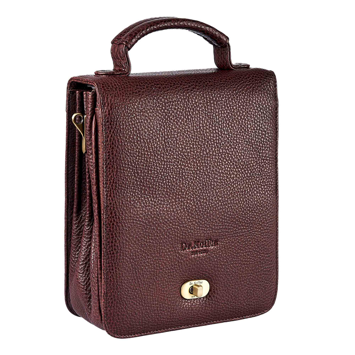 Сумка через плечо Dr.Koffer из натуральной кожи коричневая