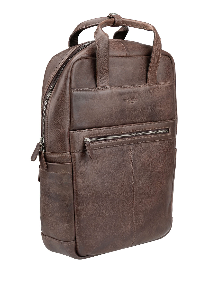Рюкзак Dr. Koffer из натуральной кожи коричневый