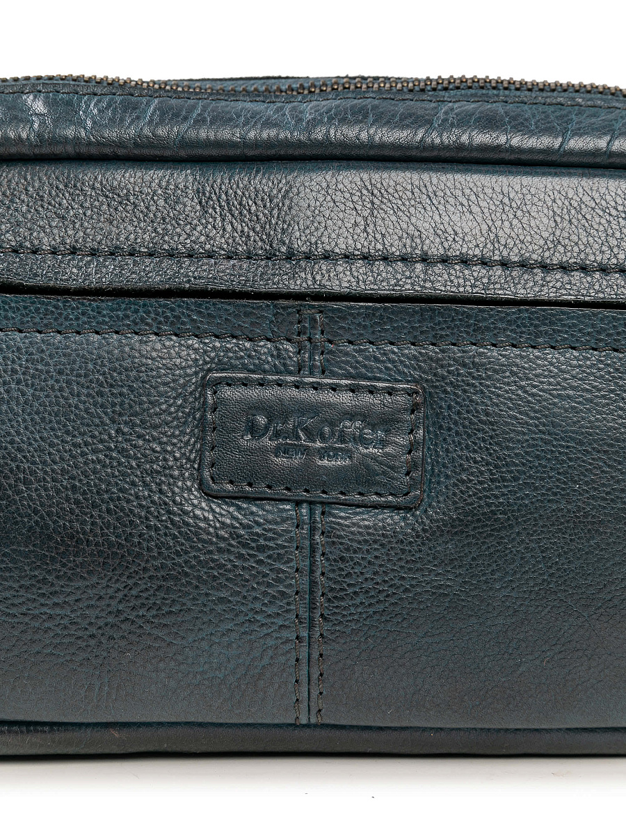 Сумка на пояс Dr. Koffer из натуральной кожи синяя