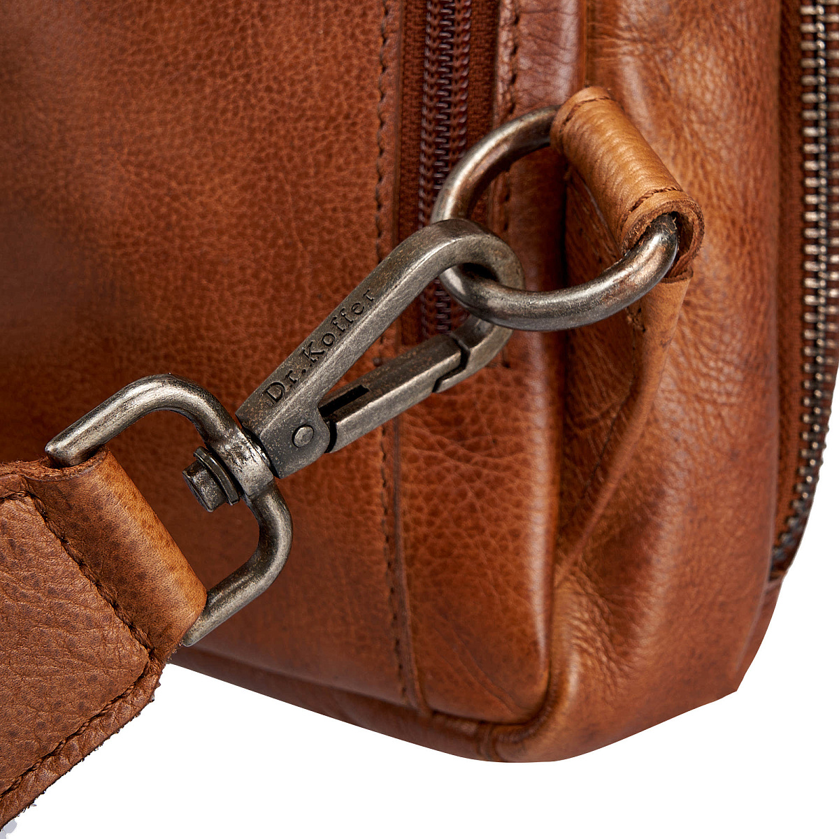 Рюкзак Dr.Koffer из натуральной кожи светло-коричневый
