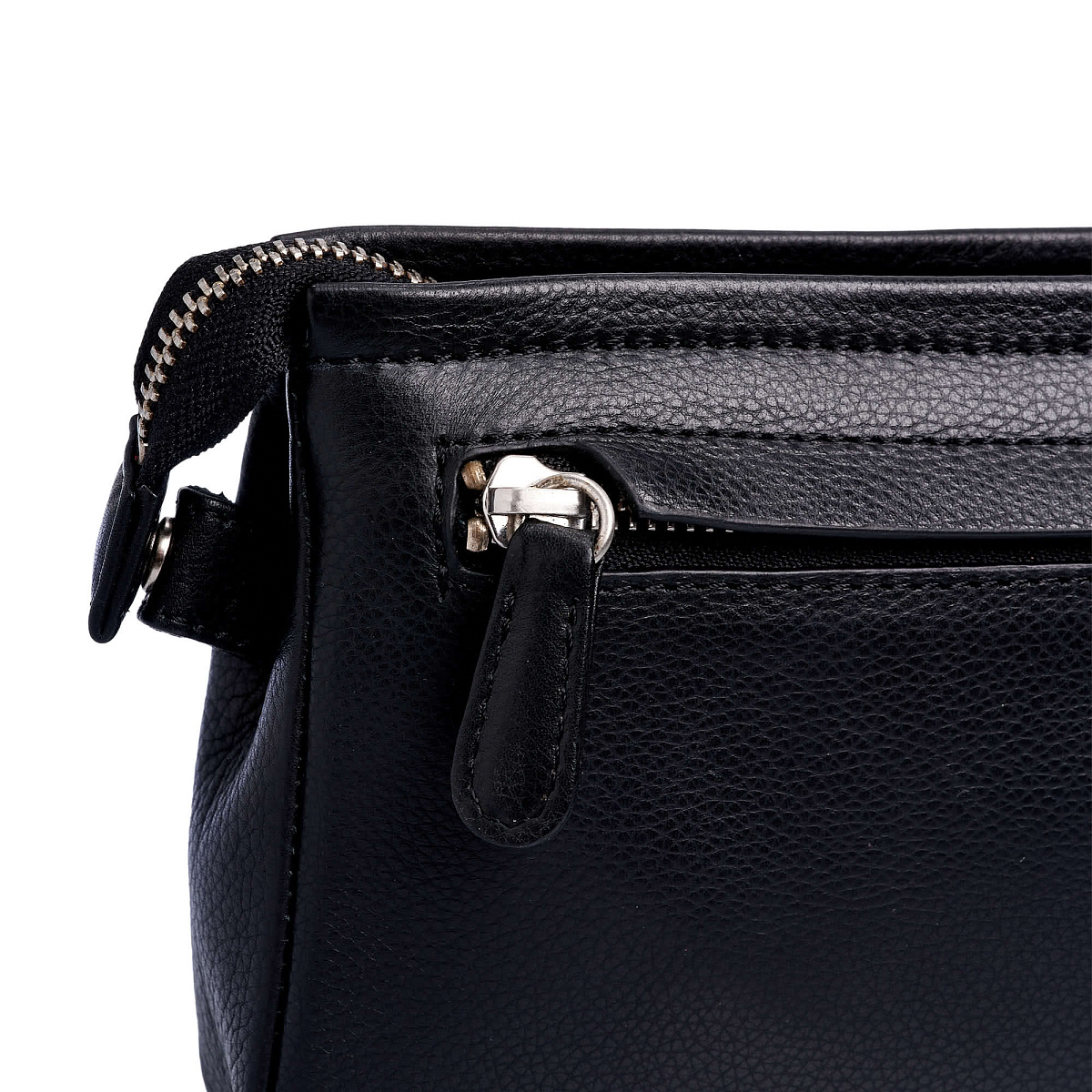 Сумка барсетка из натуральной кожи Dr. Koffer черная