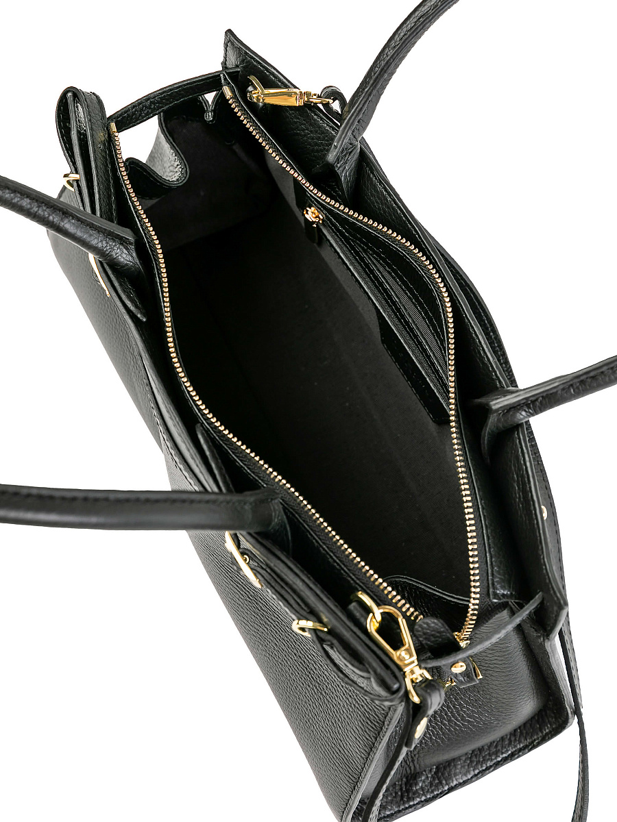 Женская сумка Dr.Koffer из натуральной кожи черная