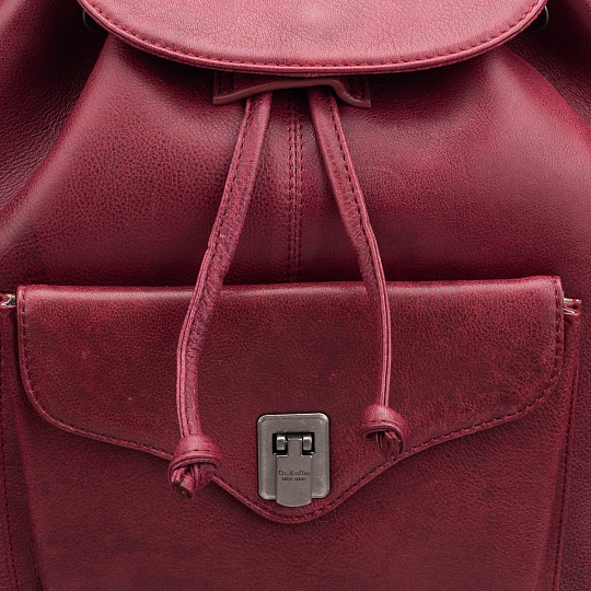 Рюкзак Dr.Koffer из натуральной кожи бордовый