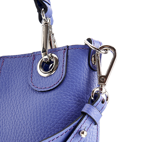 Женская сумка Dr. Koffer из натуральной кожи голубая