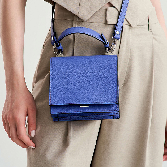 Женская сумка Dr. Koffer из натуральной кожи фиолетовая