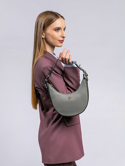 Женская сумка Dr. Koffer из натуральной кожи серая