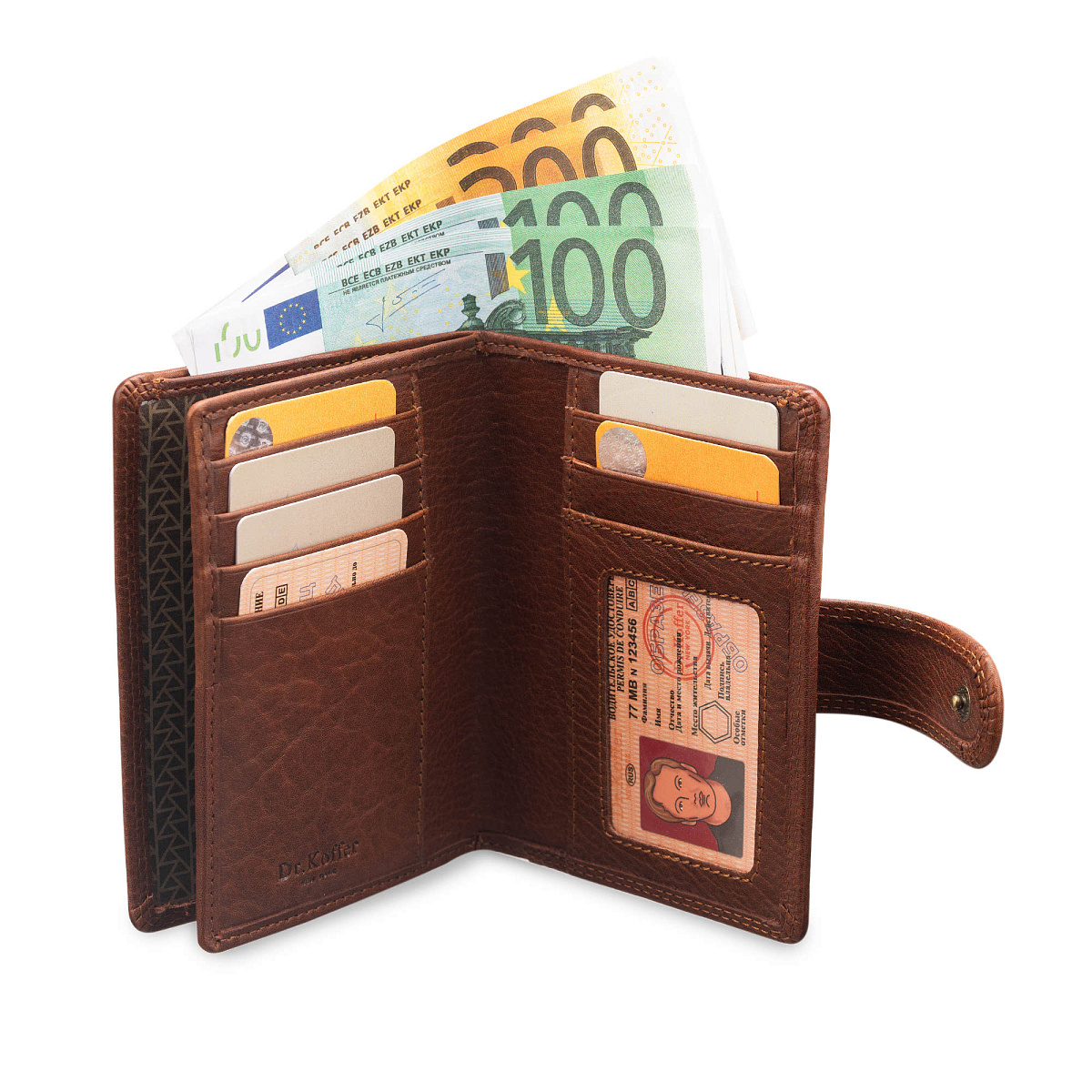 Обложка для паспорта/автодок из натуральной кожи Dr. Koffer