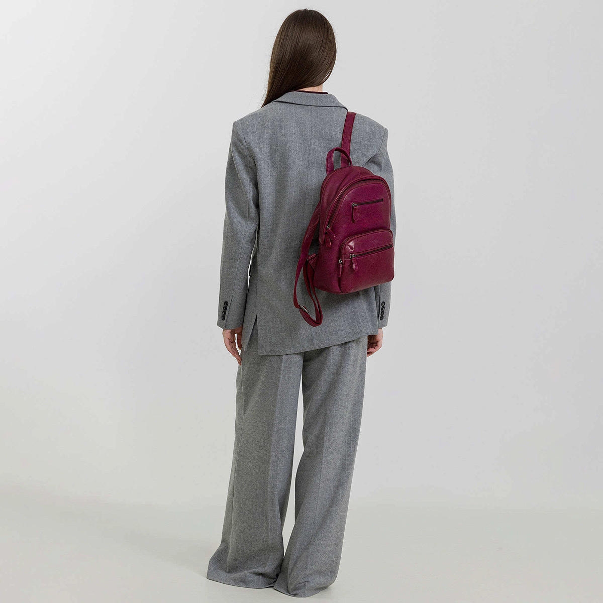Рюкзак Dr.Koffer из натуральной кожи бордовый