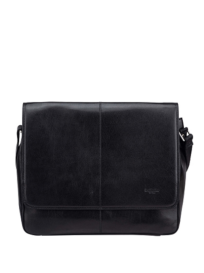 Деловая сумка Dr.Koffer из натуральной кожи черная