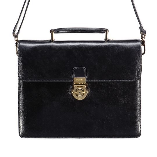 Портфель Dr.Koffer из натуральной кожи черный