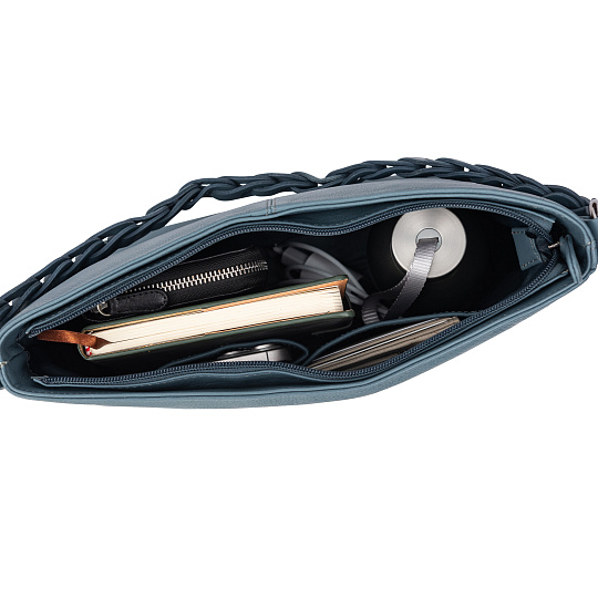 Женская сумка Dr.Koffer из натуральной кожи голубая