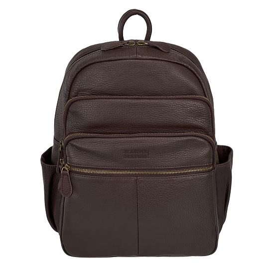 Рюкзак Dr.Koffer из натуральной кожи темно-коричневый