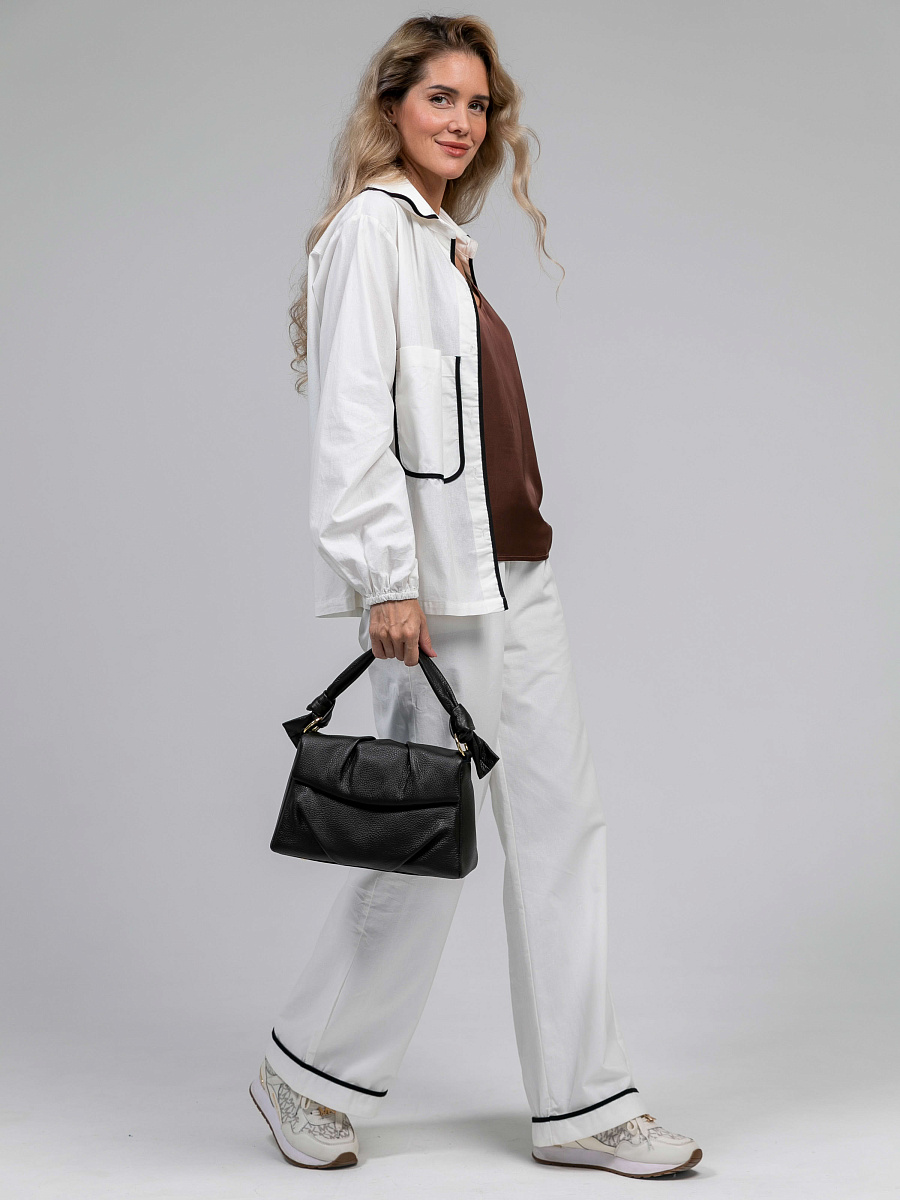 Женская сумка Dr.Koffer из натуральной кожи черная