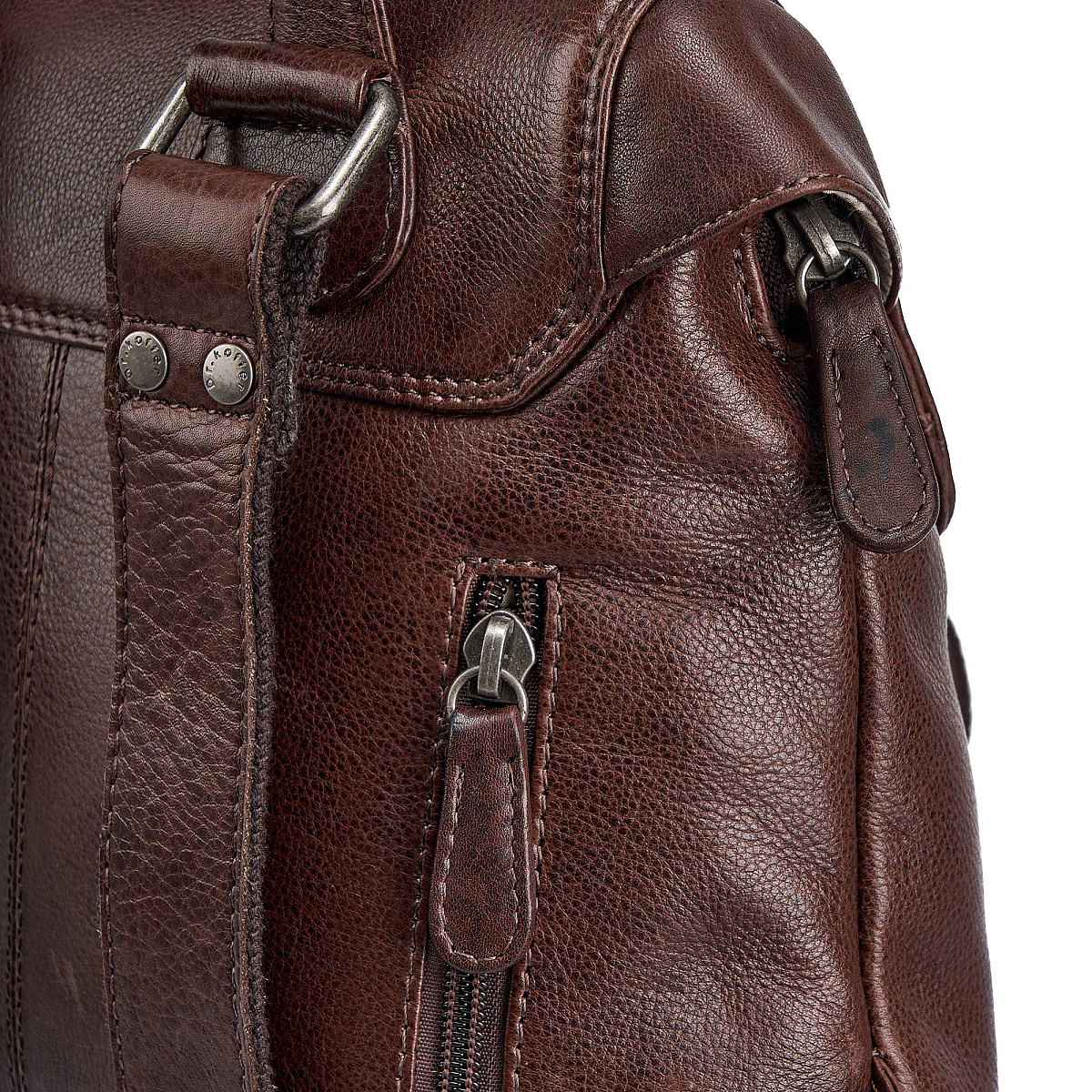 Рюкзак Dr.Koffer из натуральной кожи темно-коричневый