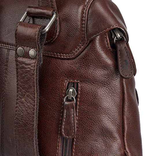Рюкзак Dr.Koffer из натуральной кожи темно-коричневый
