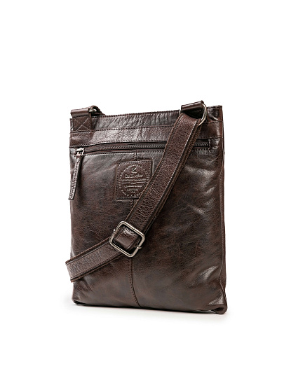 Сумка через плечо Dr.Koffer из натуральной кожи коричневая