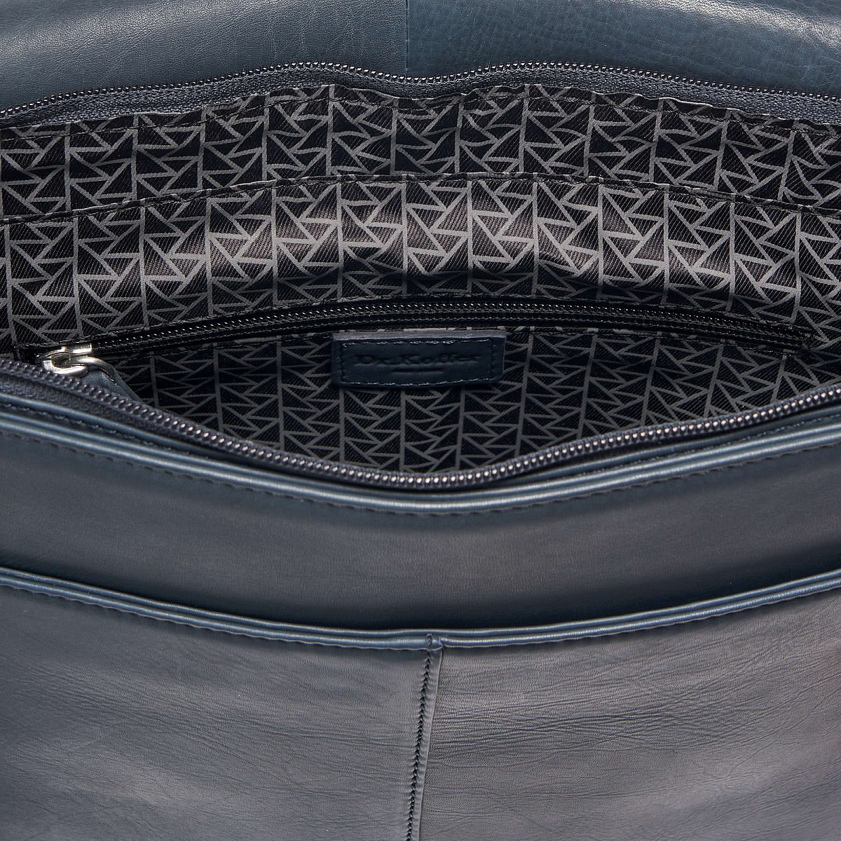 Сумка через плечо Dr.Koffer из натуральной кожи синяя