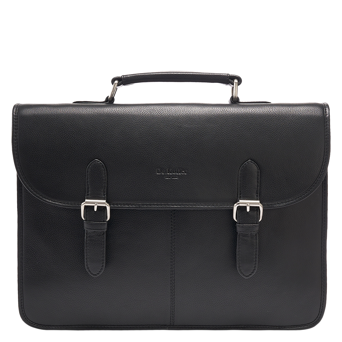 Портфель Dr.Koffer из натуральной кожи черный