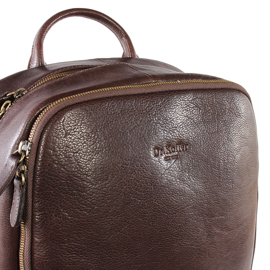 Рюкзак Dr.Koffer из натуральной кожи темно-коричневый