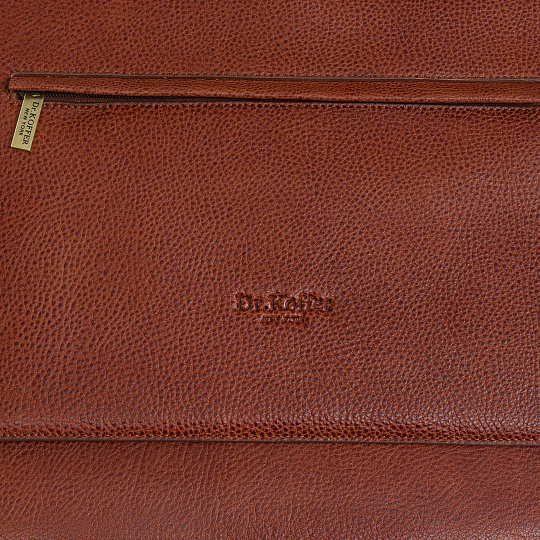 Деловая сумка Dr.Koffer из натуральной кожи коричневая