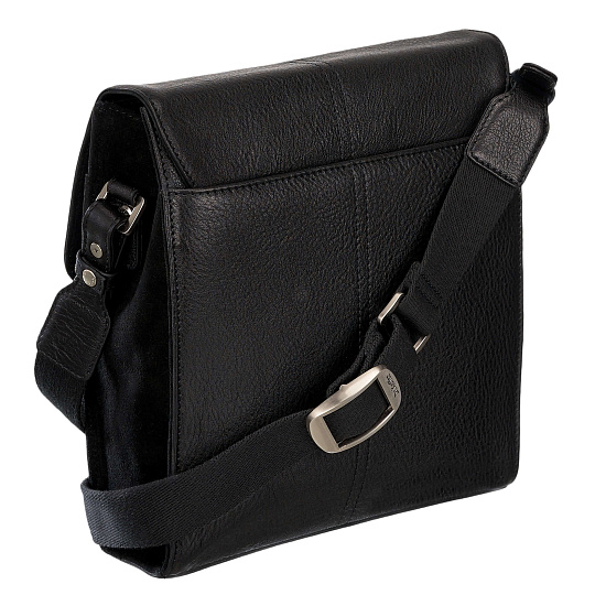 Сумка через плечо Dr.Koffer из натуральной кожи черная