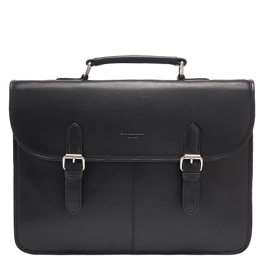 Портфель Dr.Koffer из натуральной кожи черный