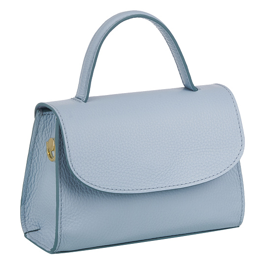 Женская сумка Dr. Koffer из натуральной кожи голубая