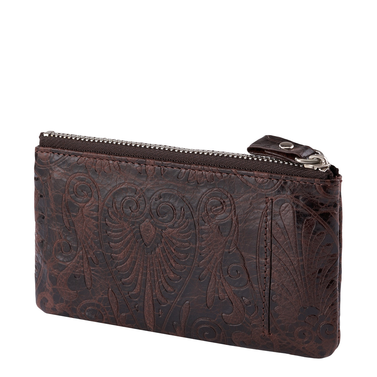 Ключница Dr.Koffer из натуральной кожи темно-коричневая