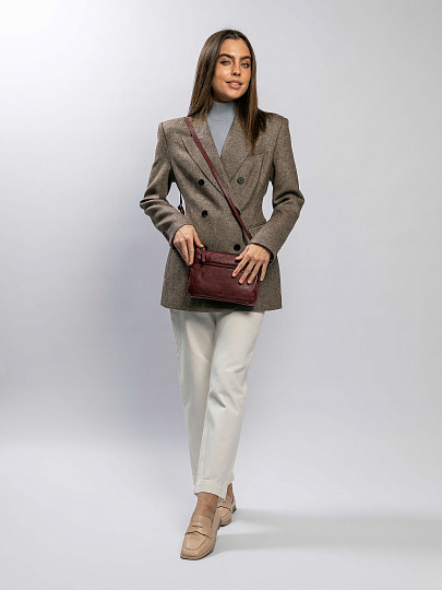 Сумка через плечо Dr.Koffer из натуральной кожи коричневая