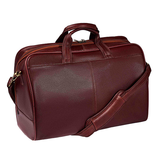 Сумка дорожная Dr.Koffer из натуральной кожи коричневая